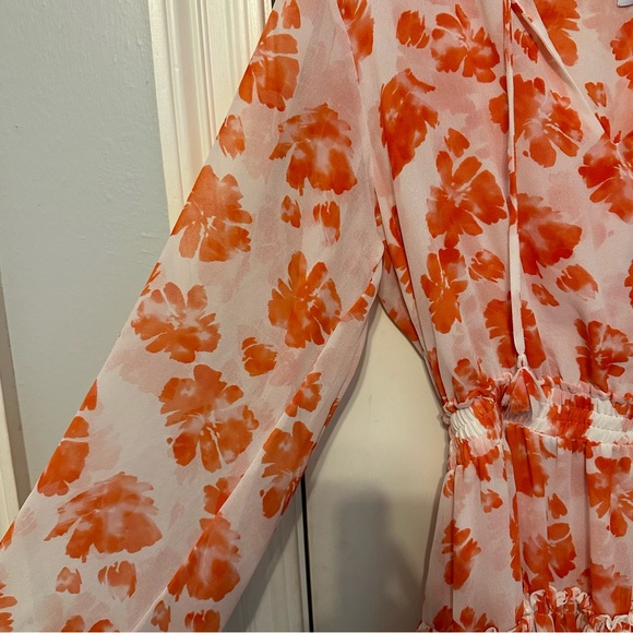 MISA orange and white floral dress - Picture 3 of 6